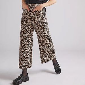Anthropologie Maeve Leopard Brocade Pants